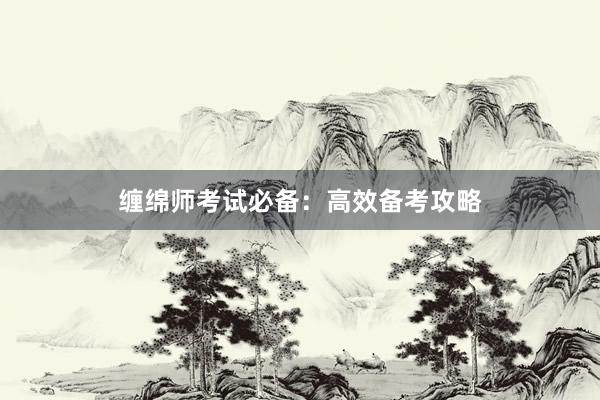缠绵师考试必备：高效备考攻略